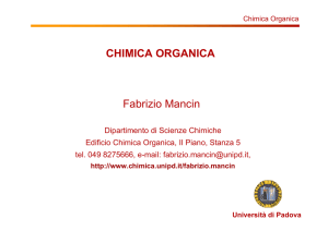 CHIMICA ORGANICA Fabrizio Mancin