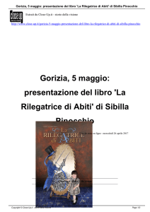 presentazione del libro `La Rilegatrice di Abiti` di Sibilla - Close