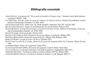 Bibliografia - gerghi italici