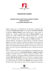 Giordano Bruno Guerri premia Umberto Veronesi