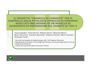 per il controllo delle patologie croniche in Piemonte