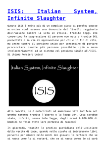 ISIS: Italian System, Infinite Slaughter,Il ministro Lorenzin e il