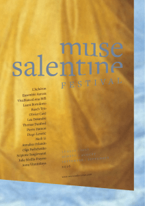 Il Programma - Muse Salentine Festival