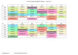 orario classi prima settimanai - ITN