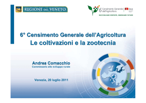 Le coltivazioni e la zootecnia - UO Sistema Statistico Regionale