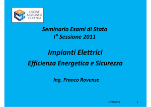 Impianti Elettrici - Ordine Ingegneri Cosenza