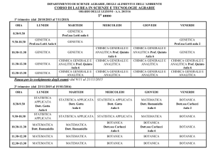 corso di laurea in scienze e tecnologie agrarie