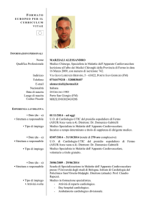 Nome Qualifica Professionale MARZIALI ALESSANDRO Medico