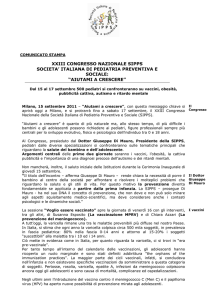 leggi tutto - Società Italiana di Pediatria Preventiva e Sociale