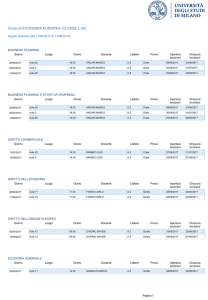 Appelli di esame ECONOMIA EUROPEA (CLASSE L-33)