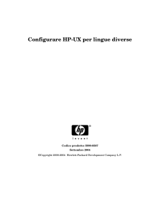 Configurare HP-UX per lingue diverse