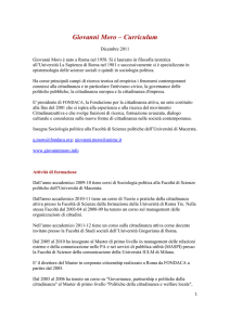 CV G MORO dic 11 - Pontificia Università Gregoriana