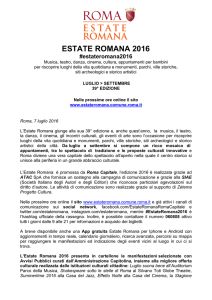 estate romana 2016 - Zètema Progetto Cultura