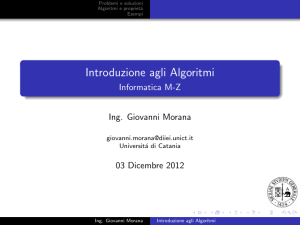 Introduzione agli Algoritmi - Giovanni Morana