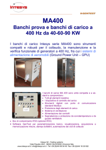 Banchi prova e banchi di carico a 400 Hz da 40-60