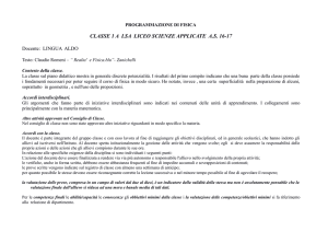 FISICA I ASA 16-17 - Istituto Cigna - Baruffi