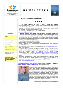 Newsletter n. 1 gen_2014 - Centro Studi Gruppo Abele