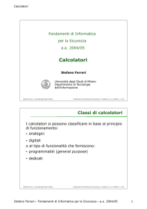 Calcolatori - Università degli Studi di Milano