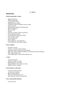 3 A FISICA PROGRAMMA Metodo sperimentale e misura