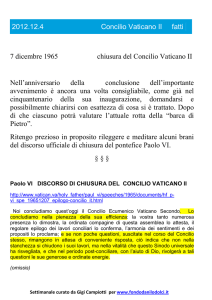 fatti - Concilio Vaticano II