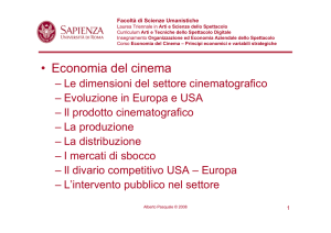 Economia del cinema - Dipartimento di Arti e Scienze dello Spettacolo