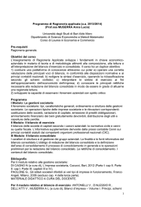 Programma di Ragioneria applicata (aa 2013/2014)