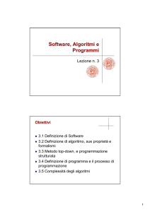 Software, Algoritmi e Programmi