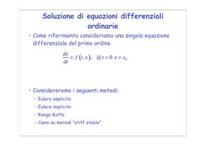 Soluzione di equazioni differenziali ordinarie