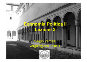 Economia Politica II Lezione 3 Lezione 3
