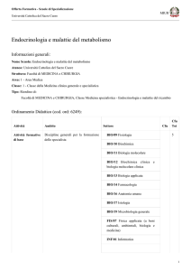 Endocrinologia e malattie del metabolismo