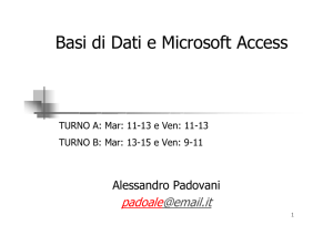 Basi di Dati e Microsoft Access