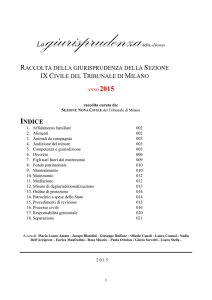 RACCOLTA DELLA GIURISPRUDENZA DELLA SEZIONE IX CIVILE