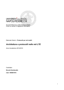 Architettura e protocolli nelle reti LTE