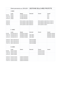 Orario definitivo lezioni a.a. 2010-2011