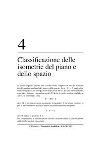 4.1 Trasformazioni ortogonali di uno spazio di di