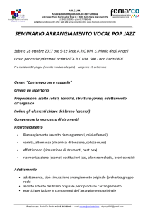 Seminario arrangiamento vocal pop jazz Alberto Schirò