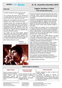 OperaPrima News n. 16 novembre