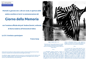 Invito commemorazione Giorno della Memoria