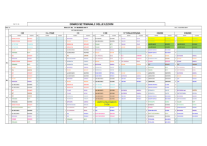 ORARIO DELLE LEZIONI agg. 24.03.2017