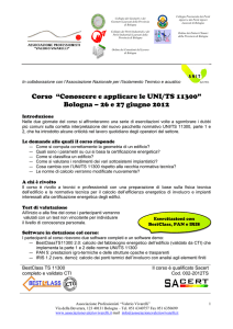 Corso “Conoscere e applicare le UNI/TS 11300” Bologna – 26 e 27