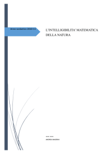 l`intelligibilita` matematica della natura