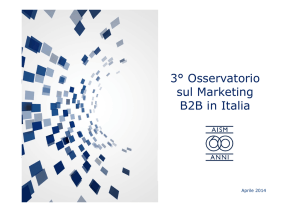 3° Osservatorio sul Marketing B2B in Italia