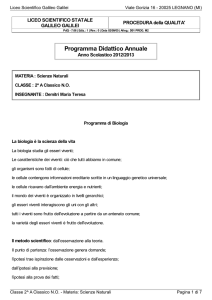 Programma Didattico Annuale - `Galileo Galilei`