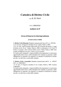 Cattedra di Diritto Civile