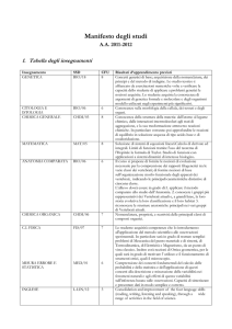 a.a. 2011-2012 - Macroarea di Scienze