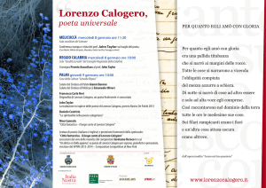 Locandina Lorenzo Calogero poeta universale