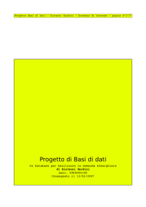 Progetto Basi di Dati di giuaniz