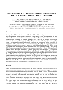 integrazione di fotogrammetria e laser scanner per la