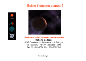 Esiste il decimo pianeta? - Osservatorio Astronomico di Bologna