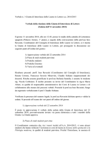 Verbale Giunta di Interclasse 11 novembre 2014